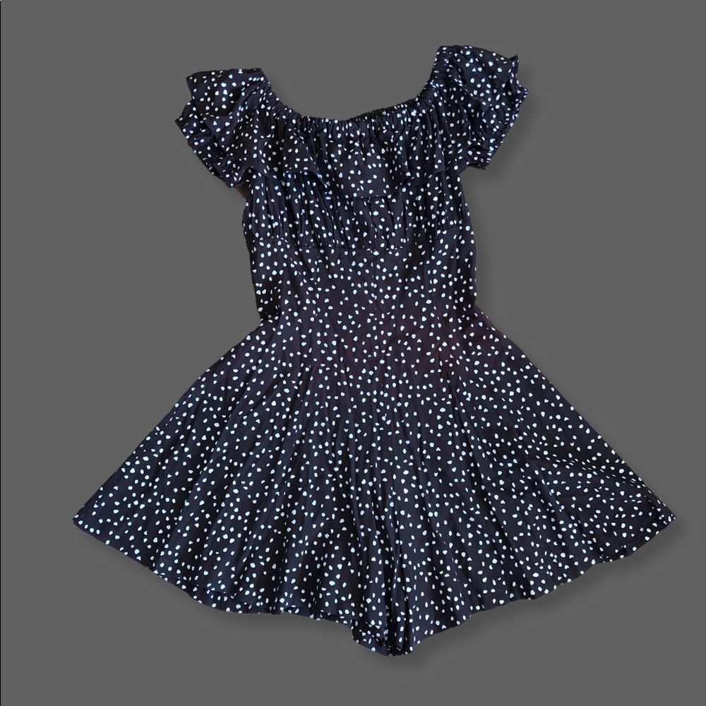 Vintage off the shoulder romper / play suit